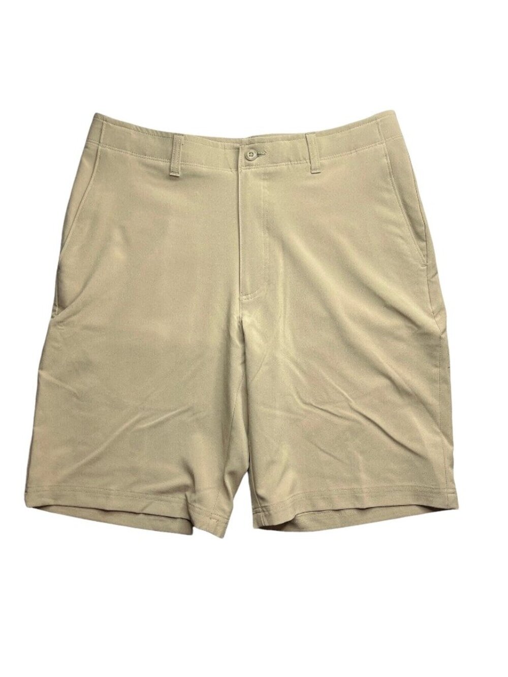 Ben Hogan‎ Golf Shorts Mens 32 Tan Stretch Flat Front Pockets Activewear